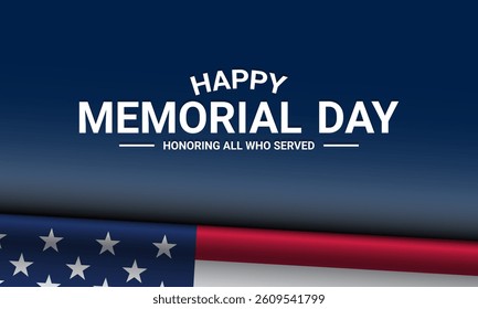 Memorial Day Template Design. Suitable for greeting card, banner, poster.