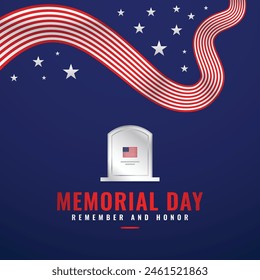 Memorial Day Template Design Vector