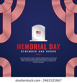 Memorial Day Template Design Vector