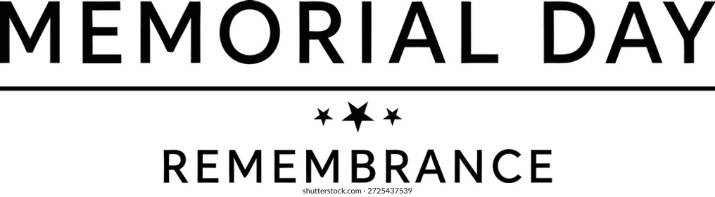 Un diseño de tipografía del Día de los Caídos con Elementos patrióticos y texto de recuerdo
