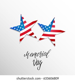 Memorial Day. Typography design layout for USA Memorial Day events, sales, promotion etc.