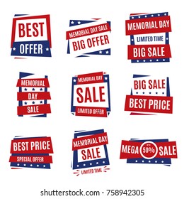 Memorial Day. Typography design layout for USA Memorial Day events, sales, promotion