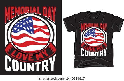 Memorial Day Typografie T-Shirt Design und Vektor-Grafik. Vollständig bearbeitbare Vektorgrafik und druckfertige Datei. Perfekt für Gelegenheitsarbeiten, Arbeiten, Datum, Party, Reisen, Straße und tägliche Kleidung.
