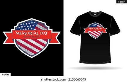 Memorial day typography vector t-shirt template design