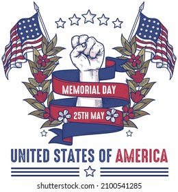 Memorial day of United States of America 25th may 