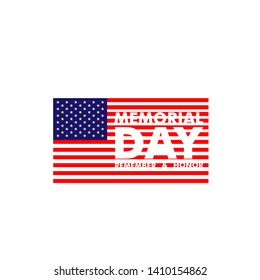 Memorial Day in United States. Remember and Honor. Federal holiday for remember and honor persons who have died while serving in the United States Armed Forces. Celebrated in May. Vector poster