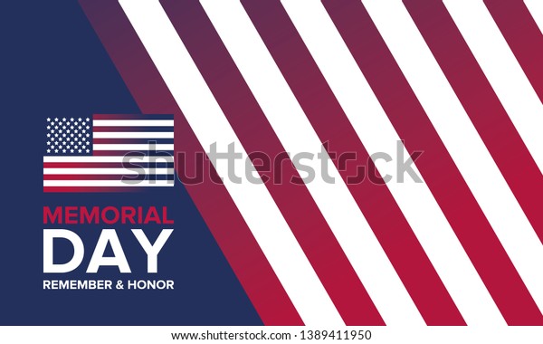 Memorial Day United States Remember Honor Stock Vector Royalty Free 1389411950