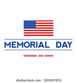 Memorial day in the United States. Vector layout for greeting cards, banners, posters.