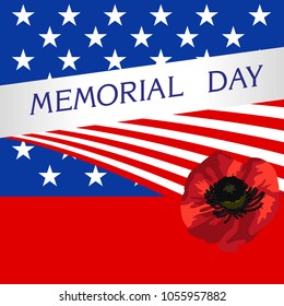 Memorial day in the United States. Vector layout for greeting cards, banners, posters.