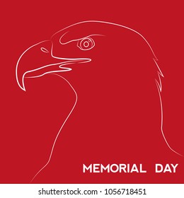 Memorial day in the United States. Vector layout for greeting cards, banners, posters.
