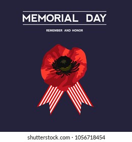 Memorial day in the United States. Vector layout for greeting cards, banners, posters.