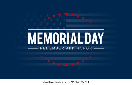 Memorial Day. US federal holiday template for banner, card, poster, background.
