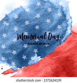 Memorial Day in USA Background Template Vector Illustration EPS10