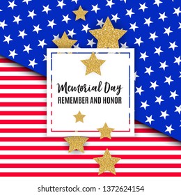Memorial Day in USA Background Template Vector Illustration EPS10