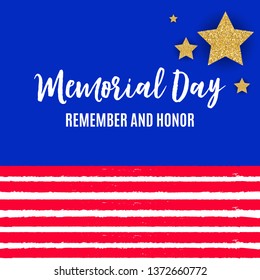 Memorial Day in USA Background Template Vector Illustration EPS10