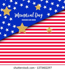 Memorial Day in USA Background Template Vector Illustration EPS10