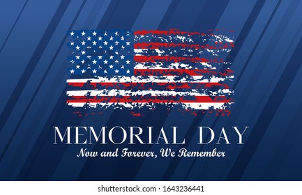 Memorial Day USA. Celebrated in the United States in May. Remember and Honor. Poster, card, banner, background design. Vector illustration eps 10.