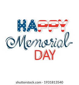 memorial day with usa flag