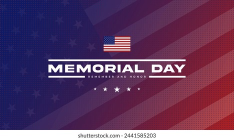 Memorial Day USA greeting Card design. Vector holiday illustration.