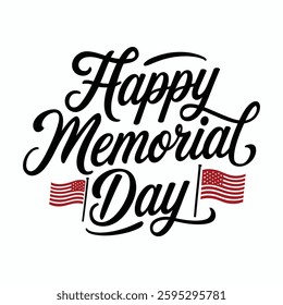 Memorial Day USA Greeting Card Banner Wallpaper. Remember and Honor Flat Design.