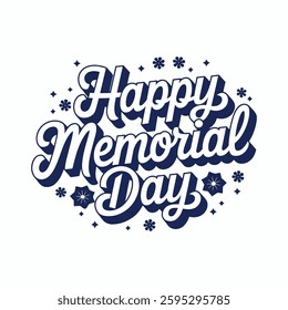 Memorial Day USA Greeting Card Banner Wallpaper. Remember and Honor Flat Design.