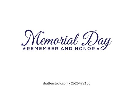 Memorial Day USA Memorial Day typography and typography design, vector illustration