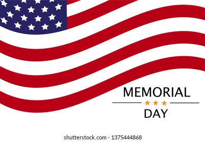 Memorial day vector background. American flag vector background.