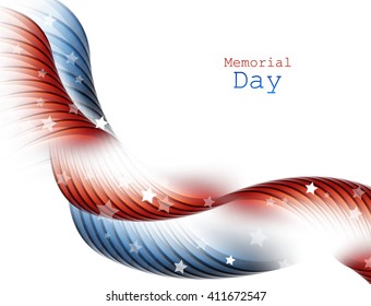 Memorial Day vector background. Holiday colorful design. Eps10