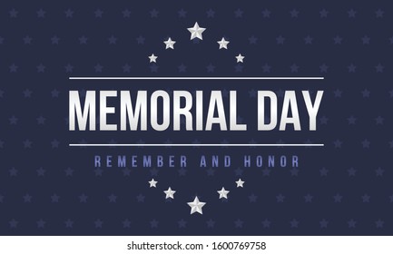 Memorial Day vector background with white star colour