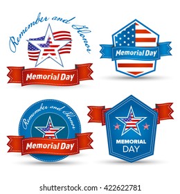 Memorial Day vector badges