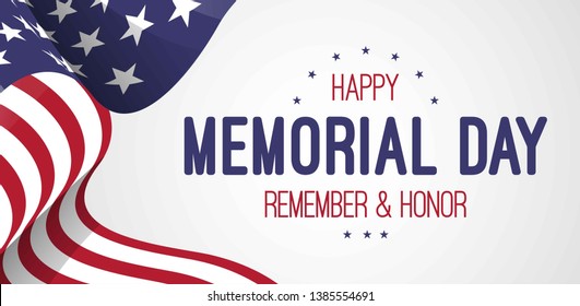 Happy Memorial Day Remember Honor United Stock Vector (Royalty Free ...