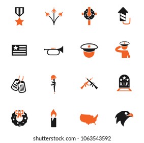 memorial day vector icons for web and user interface design