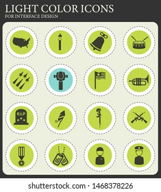 Memorial day vector icons for web and user interface design