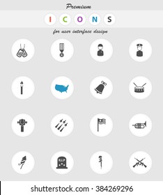 Memorial day  vector icons for web sites and user interface