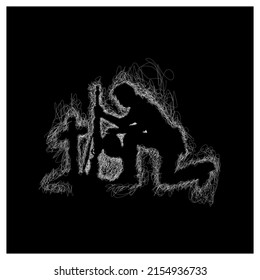 Memorial day vector illustration on black background