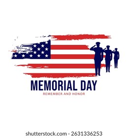 Vetor do dia da memória. Lembre-se e honre o vetor. Dia em Memória aos Veteranos.