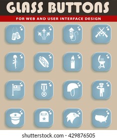 memorial day web icons for user interface design
