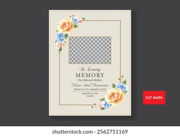 Memorial Funeral Flyer Templates illustration
