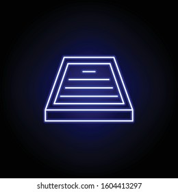 memorial, grave, death outline blue neon icon. detailed set of death illustrations icons. can be used for web, logo, mobile app, UI, UX