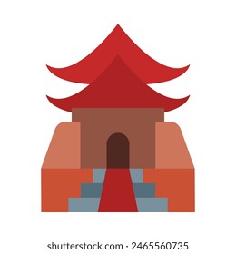 Memorial Hall Flat icon Design 