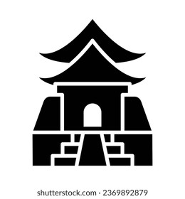 Memorial Hall Vector Glyph Icon For Personal And Commercial Use.
