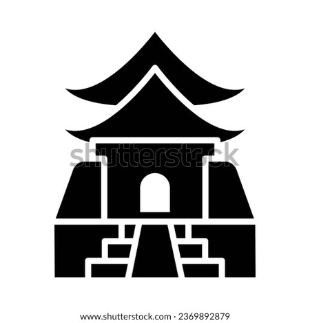 Memorial Hall Vector Glyph Icon For Personal And Commercial Use.
