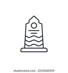ícone memorial. vetor.Editável traço.sinal de estilo linear para usar web design,ilustração logo.Symbol.