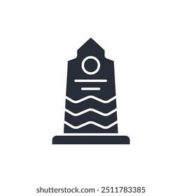 memorial icon. vector.Editable stroke.linear style sign for use web design,logo.Symbol illustration.