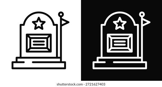 Icono conmemorativo estilo de fondo blanco y negro
