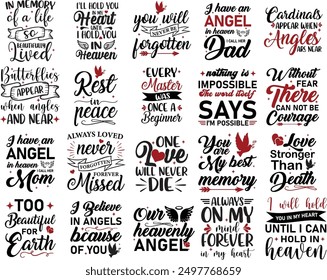 Memorial Quotes EPS Bundle typography 