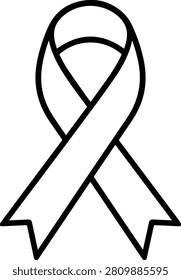 Memorial ribbon icon for mourning and remembrance design vector illustration