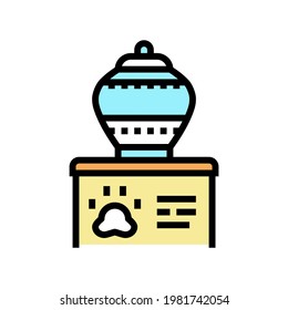 memorial urn color icon vector. memorial urn sign. isolated symbol illustration