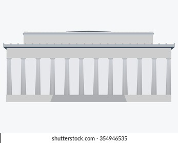 Memorial. Washington. USA. Flat vector illustration.
