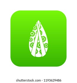 Memorial wreath icon digital green for any design isolated on white vector illustration
